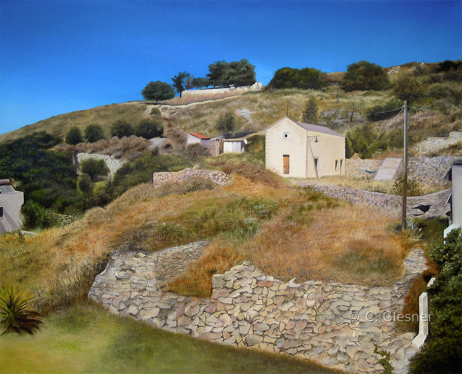 Kalyves, Griechenland Triologie rechts, Auftragsmalerei