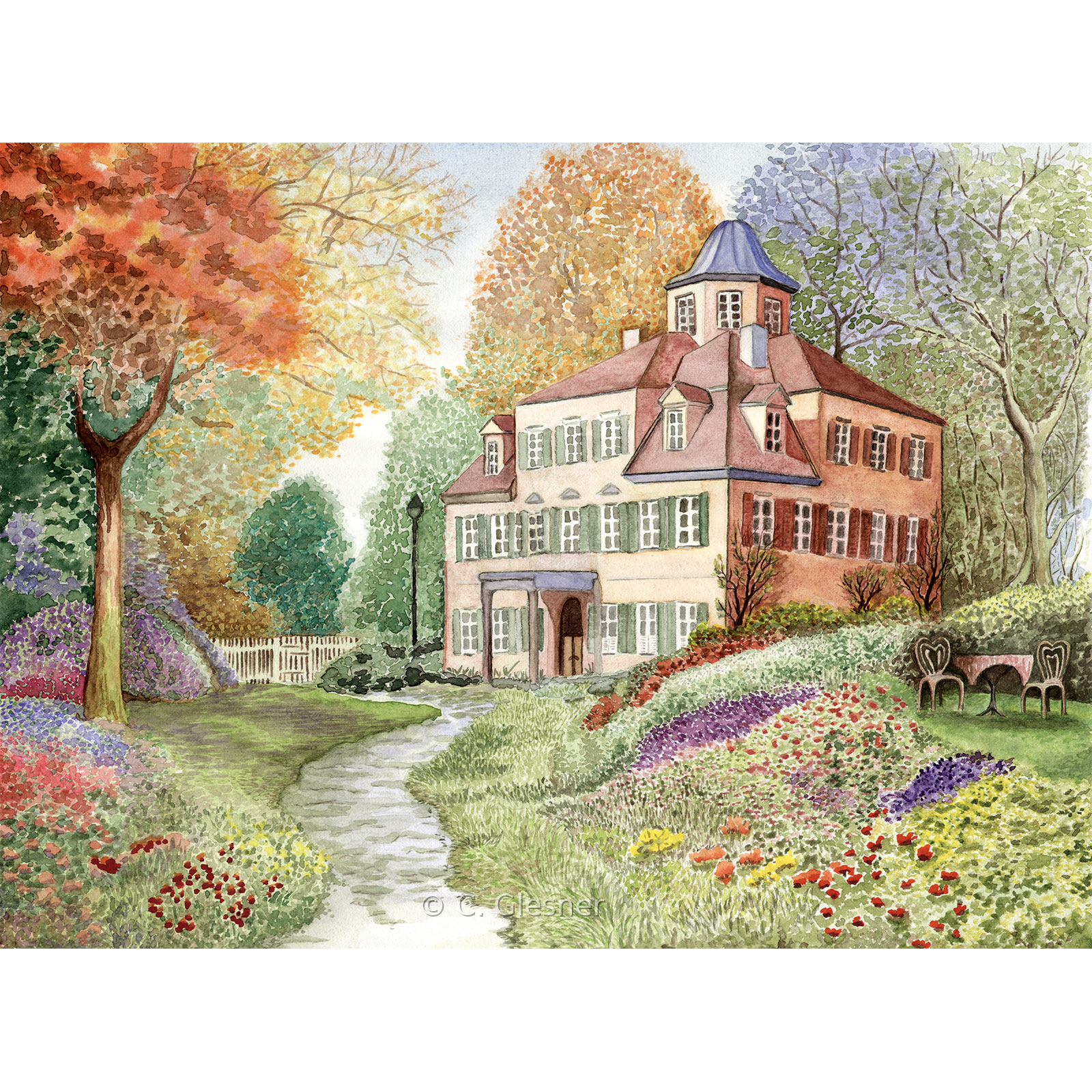 Das krumme Haus, Aquarell